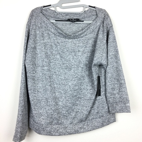 Lulus Sweaters - Lulus Large Grey Soft Boat Neck Sweater 3/4 sleeve